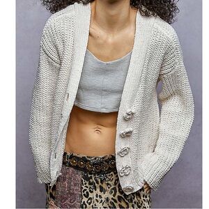 POL Cream Knit Cardigan